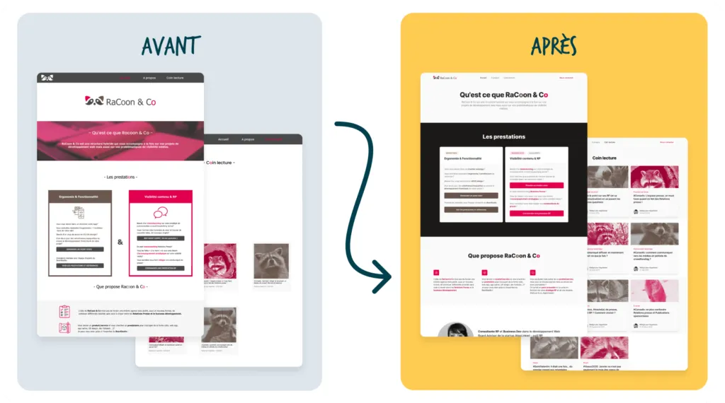 rendu du design avec tailwind